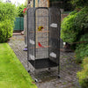 Rolling Large Bird Cage Metal Parrot Lovebird Canary Finch Aviary Budgie w/Stand