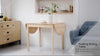 Foldable Dining Table, Solid Wood Drop Leaf Table, Natural
