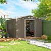 Garden Shed Storage Large Yard Store Sliding Door Metal Roof Tool Box
