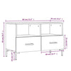 TV Cabinet in High Gloss White Engineered Wood with Legs, Spacious E9I2
