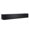 200cm Black Floating TV Cabinet Stand Unit High Gloss Storage Door Wall Mounted