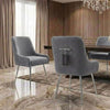 Set of 2 Marco Dining Chairs Brushed Velvet