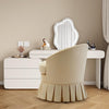 Vanity Stool Chair with Back& Arms,Upholstered Makeup Chair,for Bedroom Bathroom