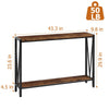 2 Tier Narrow Console Table, Behind Sofa Table for Living Room Hallway Office