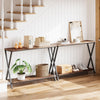 Slim Console Table with 2 Shelves,Narrow Entryway Table for Living Room, Hallway