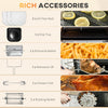 12L Air Fryer Oven w/ Air Fry Roast Broil Bake Dehydrate 60-Minute Timer 1800W