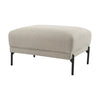 Dusk Madison Stone Grey Weave & Black Metal Pouffe RRP £399