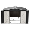 12x14FT Galvanized Metal Garden Shed Lockable Door Tool Storage shed, Anthracite