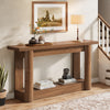 63-Inch Farmhouse Console Table, 2-Tier Narrow Entryway Sofa Table Behind Couch