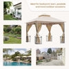 Gazebo Party Tent Canopy Sun Shade for Patio Garden 3x3(m)