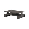 MANSU Modern Coffee Table with Open Storage Shelf – Rectangular Living Room Tabl