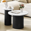 Round Coffee Table, Set of 2 End Tea Table for Living Room Bedroom, Side Tables