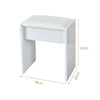 Dressing Table with LED Mirror Drawers Vanity Table Makeup Desk Stool Set White