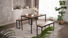 Dining Table and Bench Set Breakfast Bar Kitchen Dining Furniture Space Saving
