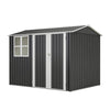 Garden Shed With Window Doors Outdoor Steel Apex Roof Tool Foundation
