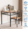 Table and Chairs Set of 2, Small Kitchen Table Sets, 3-Piece Compact Dining Room