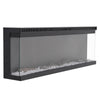 Media Electric Fireplace 60Inch Wall Recessed Inset Fire Place 3 Sided Panoramic