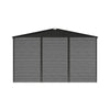 10x6FT Garden Shed Metal Apex Roof Outdoor Storage XL House With Free Foundation