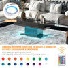 High Gloss Coffee Table with LED Light Living Room Cocktail Sofa Center Table