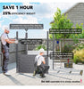 5 x 9ft Galvanised Metal Garden Shed with Foundation Kit