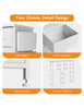 Modern Fabric Chest of Drawers Dresser Storage with Side Pockets & Hooks Bedroom