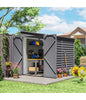 5 x 9ft Galvanised Metal Garden Shed with Foundation Kit