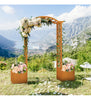 Wooden Garden Arch Large Rose Trellis Pergola Arbour Climbing Decor with Planter