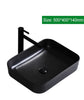 Bathroom Counter Top Wash Basin Wall Mount Ceramic Cloakroom Sink Black UK