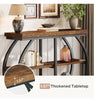 104cm Console Table, 3-Tier Industrial Entryway Table with Arched Metal Frame