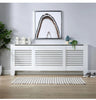 Extending Adjustable White Radiator Cover Wooden MDF Wall Cabinet Slatted Grill