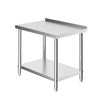 Stainless Steel Kitchen Commercial Prep Table Overshelf Catering Worktop Bench
