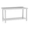 Stainless Steel Kitchen Commercial Prep Table Overshelf Catering Worktop Bench