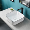 Bathroom Cloakroom Vanity Ceramic Wash Basin Sink Countertop / Wall Mount Modern