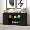 Sliding Barn Door Sideboard Storage Cabinet Coffee Bar TV Stand Farmhouse Style