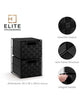 2 Drawer Woven Strap Storage Cabinet for Bedroom, Bathroom - 4 colours