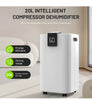 20L Dehumidifier Air Purifier with Humidistat LCD Display for Home Laundry UK