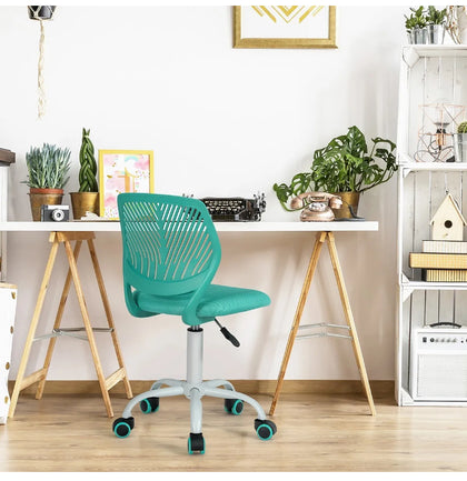 Kids Computer Desk Chair Low-Back Task Study Chairs Swivel Mesh Adjustable