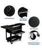 Industrial Service Cart Lockable Tool Organizer w/ Drawers-Black