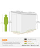 5 x 9ft Galvanised Metal Garden Shed with Foundation Kit