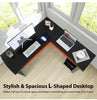 L-Shaped Corner Computer Desk PC Table Writing Desk Workstation Home Office