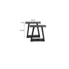 Set of 2 Black Metal Table Bench Legs Frames Trapezium With Top Steel Base Frame