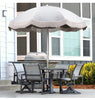 180 cm Portable Sunshade Umbrella Outdoor Fringe Patio Umbrella w/ Bag White