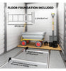 5 x 9ft Galvanised Metal Garden Shed with Foundation Kit