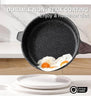 Nonstick Deep Frying Pan with Lid, 30 Cm/5.7 L Large Skillet,Granite Stone Saut,