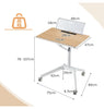 Standing Laptop Desk Sit to Stand Workstation Ergonomic Computer Table 4 Wheels