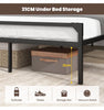 King Metal Bed Frame Industrial Platform Bed with Headboard & Footboard