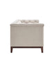 Dusk Chesterfield Stone Matte Velvet & Ash Wood Quilted 3 Seater Sofa RRP £899