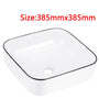 Bathroom Ceramic Basin Counter Top Hand Wash Vanity Sink White 385x385mm