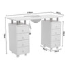 Nail Desk Professional Manicure Table Nail Tech Workstation Art Beauty Salon Bar