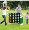 Giant 4 in a Row Game Jumbo Connect 4 Garden Games w/42 Rings Basketball Hoop